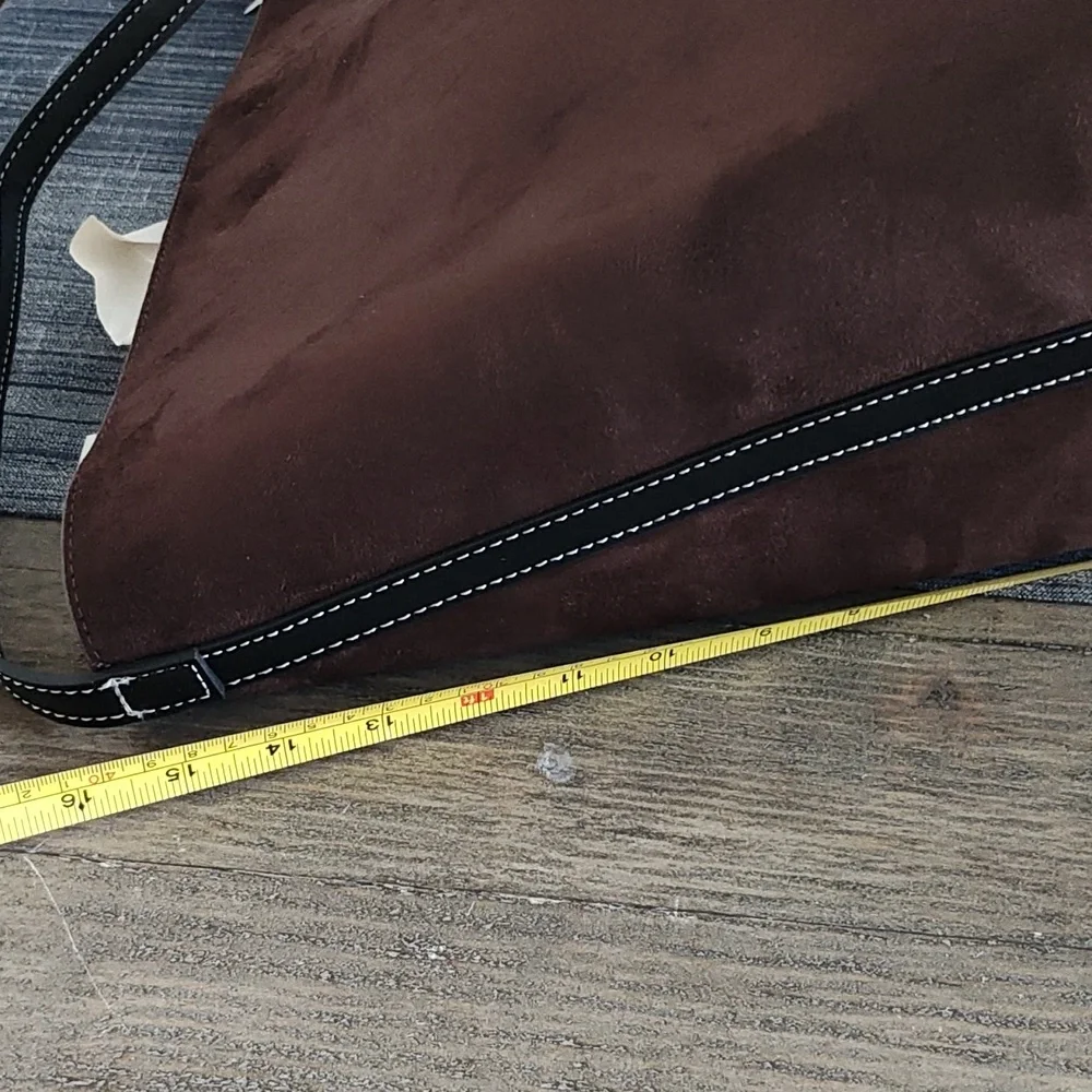 GAP Brown Vegan Suede Bucket Bag.